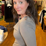 Buttoned Shoulder Long Sleeve - MYSTREE