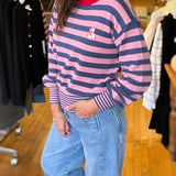 Playful Patch Stripe Sweater - FRNCH