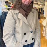 Cropped Trench Coat - Tractr