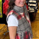 Quinn Plaid Vest