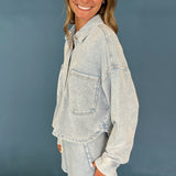 All Day Cropped Knit Denim Jacket - Z Supply