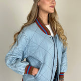 Stevie Denim Varsity Jacket - Tribal