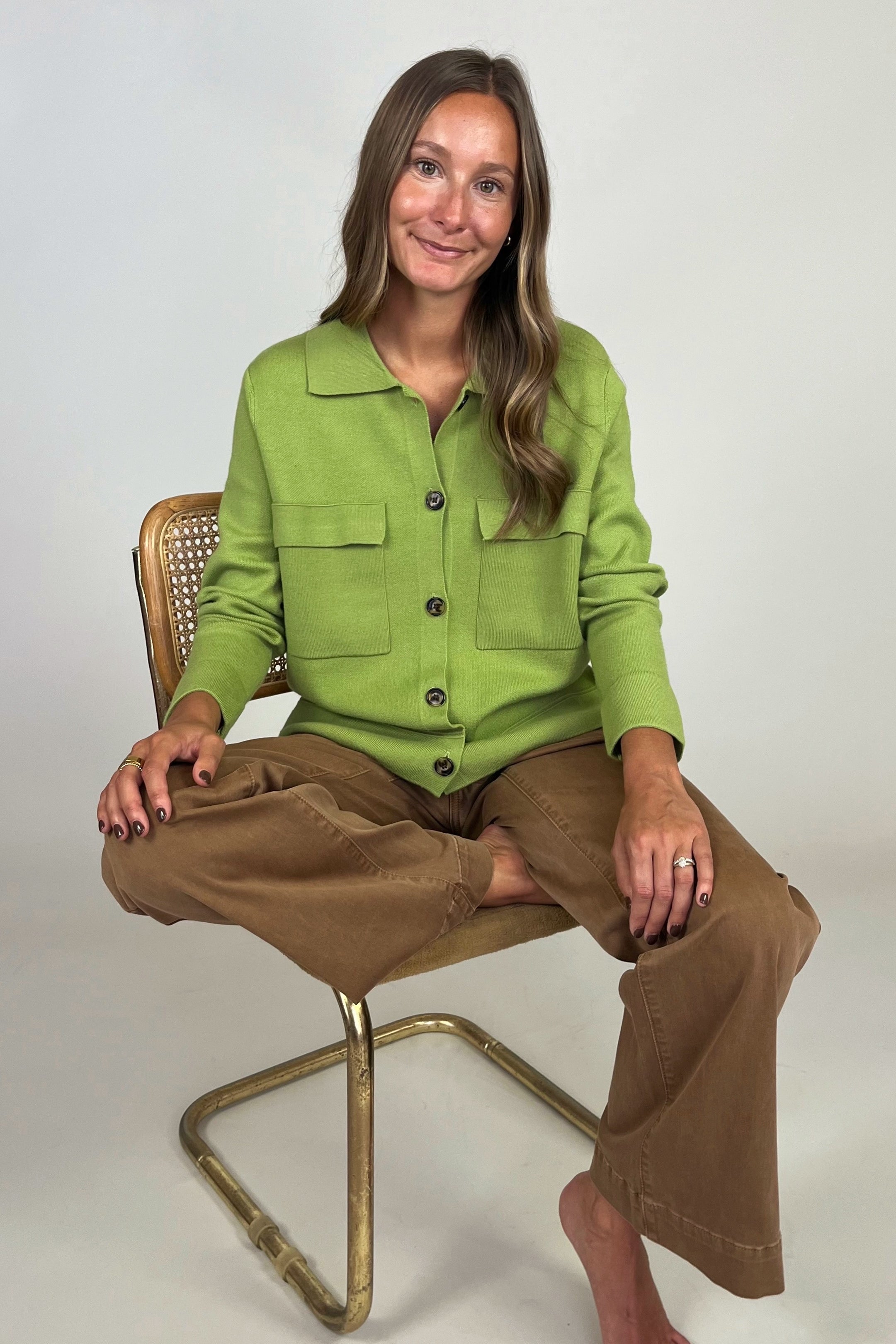 Edie Knit Collared Cardigan - Tribal