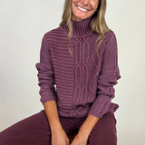 Gabrielle Mock Neck Sweater - Tribal