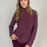 Gabrielle Mock Neck Sweater - Tribal