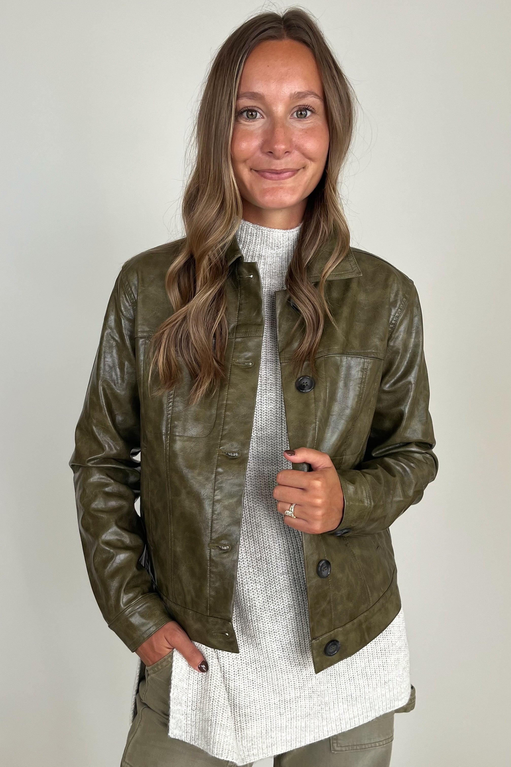 Ari Faux Leather Jacket - Tribal