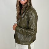 Ari Faux Leather Jacket - Tribal