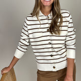 Edie Knit Collared Cardigan - Tribal