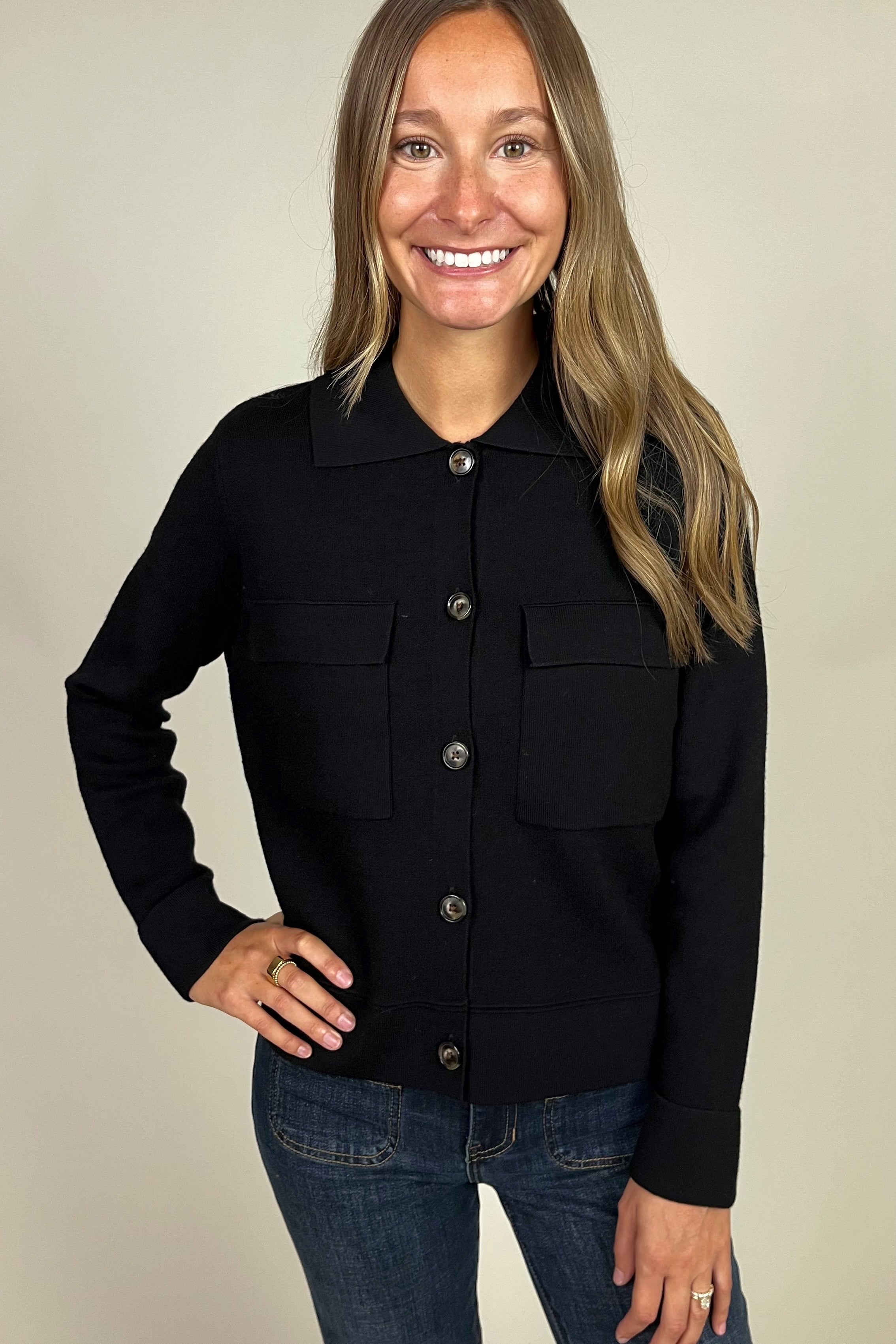 Edie Knit Collared Cardigan - Tribal