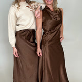 Barbara Satin Skirt - Lucy Paris