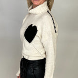 Queen of Hearts Turtleneck Sweater - Tribal