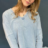 Delphine Knit V-Neck Sweatshirt - Z Supply