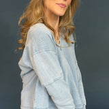 Delphine Knit V-Neck Sweatshirt - Z Supply