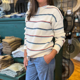 L.L.Bean Sunwashed Waffle Sweater, Striped